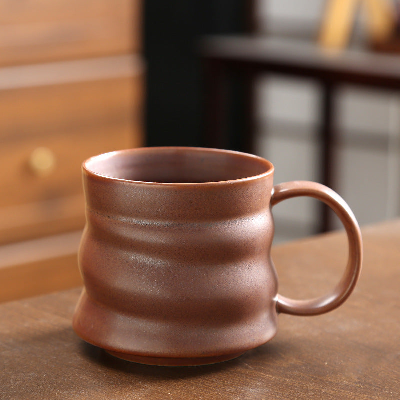 Handcrafted Wavy Ceramic Coffee Mug Bowlift