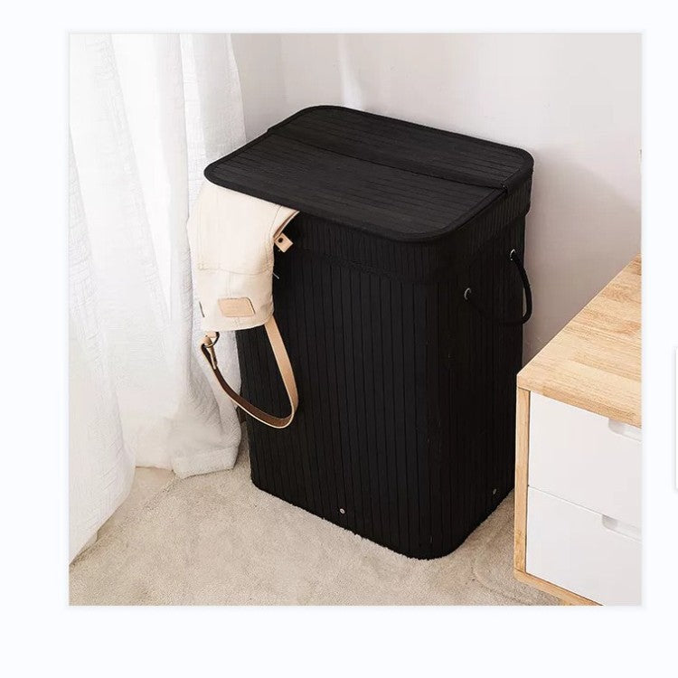 Elegant Laundry Basket Made of Natural Bamboo Bowlift