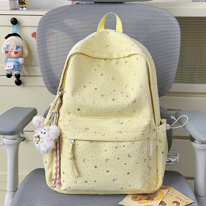 Starry Print School Backpack Bowlift