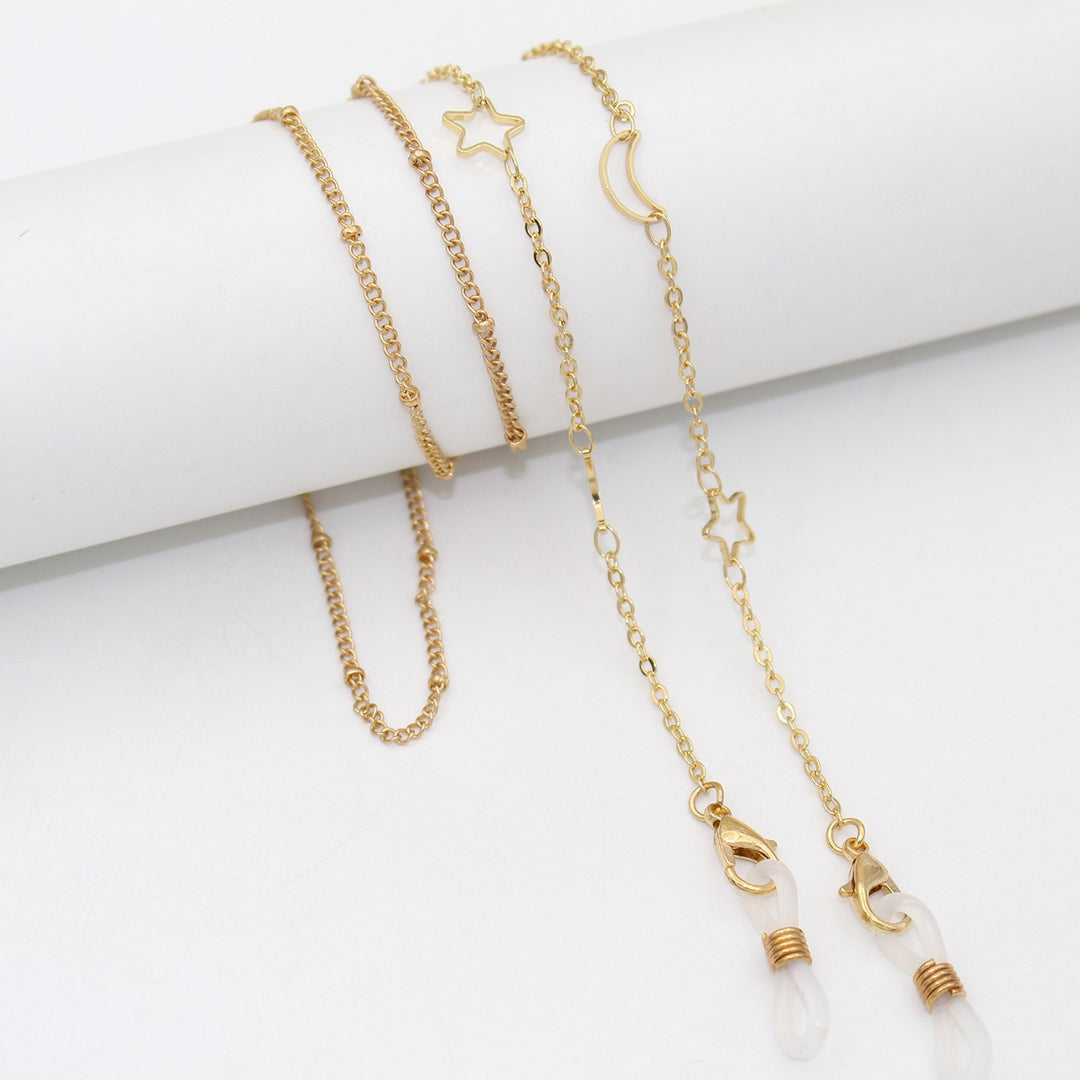 Elegant Cross-Embellished Eyewear Chain Bowlift