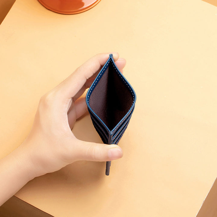 Premium Woven Leather Cardholder Bowlift