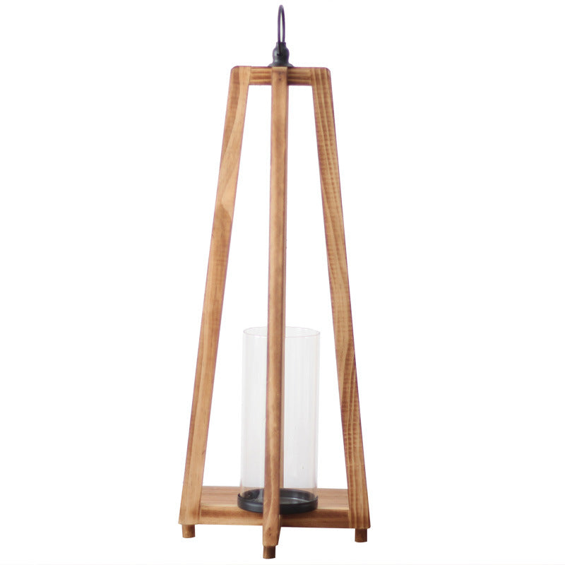 Elegant lantern made of wood and glass Bowlift