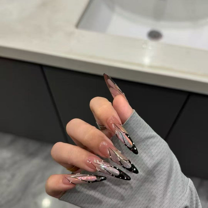 Stiletto Press-On Nail Extensions Bowlift