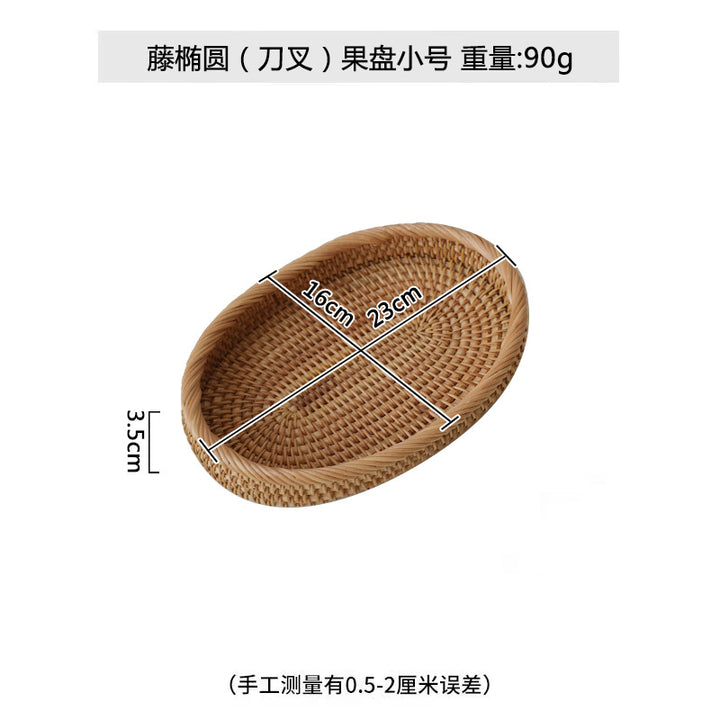 Women's oval decorative basket made of woven natural material Bowlift