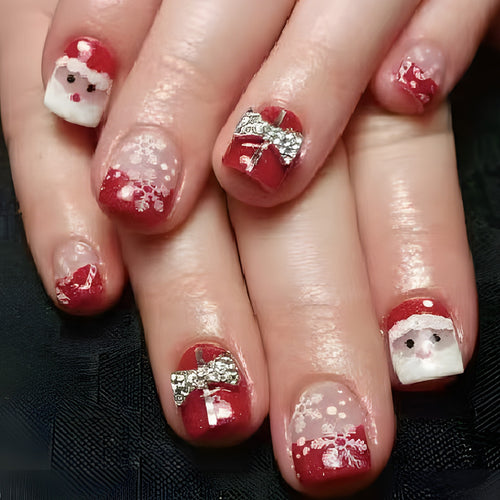 Festive Christmas Nail Art Extensions Bowlift