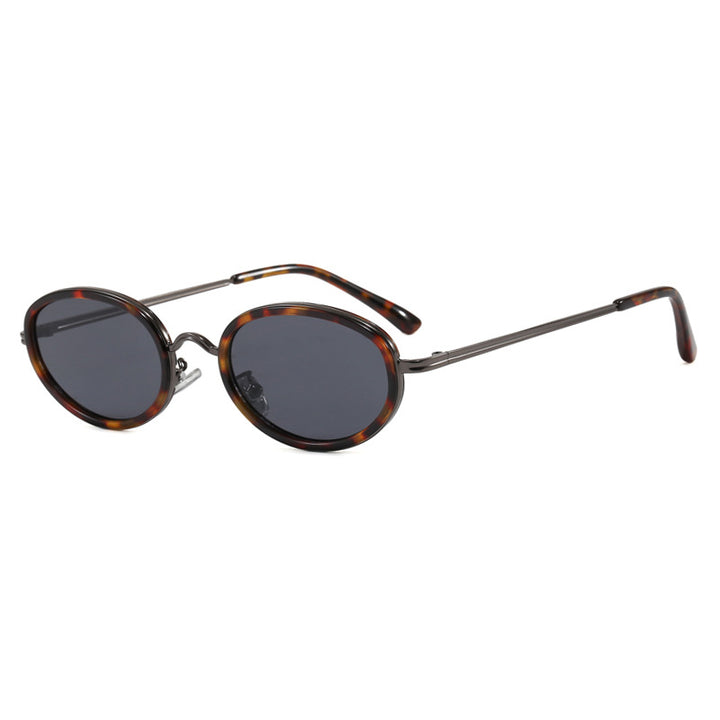 Ladies elegant round sunglasses with stylish metal frame Bowlift
