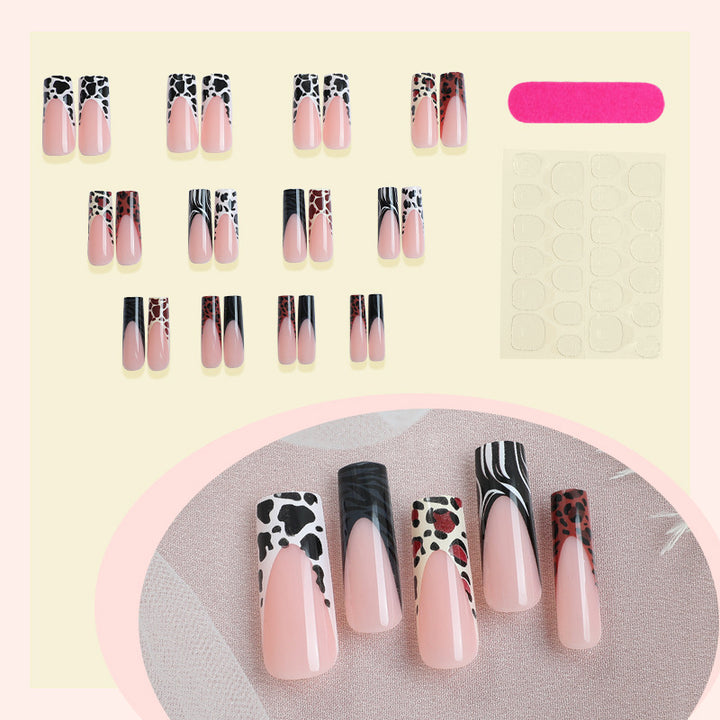 Artistic Patterned Press-On Nail Set Bowlift