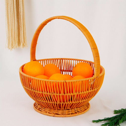 Handcrafted Wicker Storage Basket Bowlift