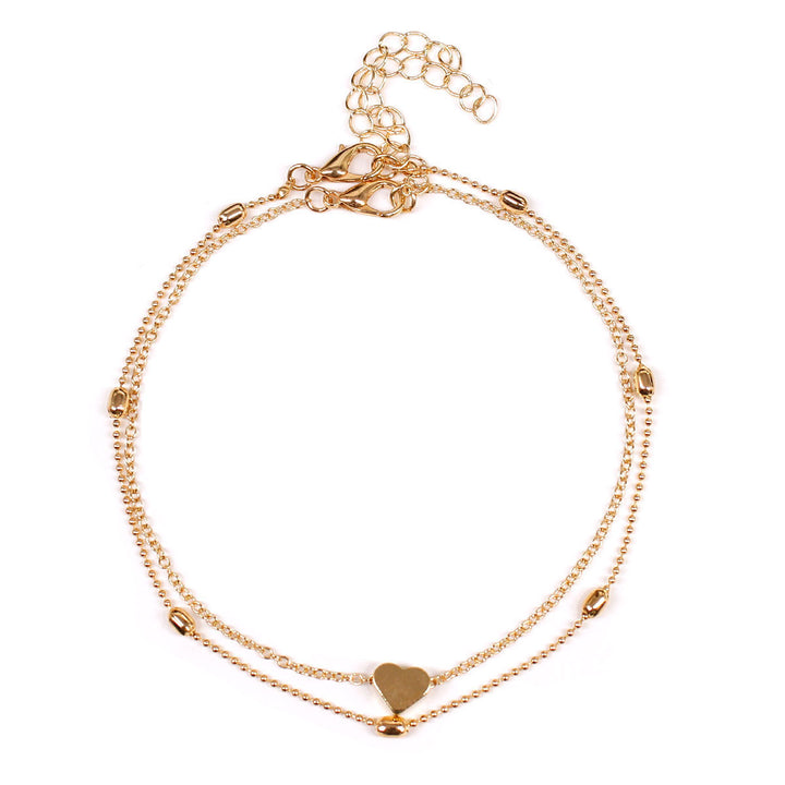 Double Layered Heart Charm Necklace Bowlift