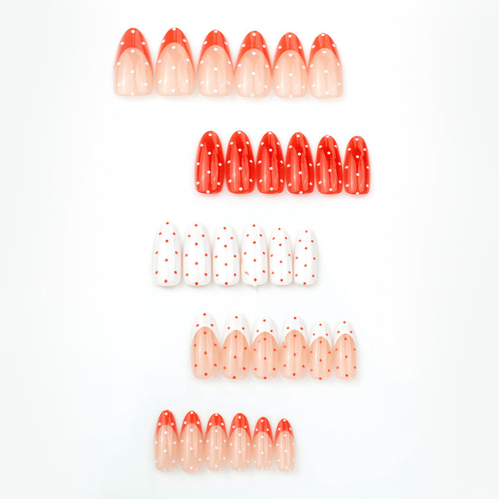 Creative nail art set with playful polka dot design Bowlift