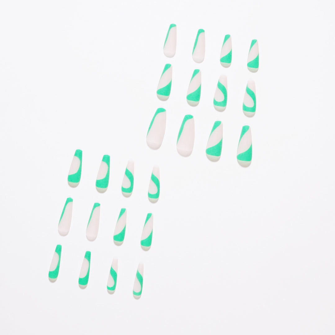 Artful nail art with modern French tip and colorful accents Bowlift