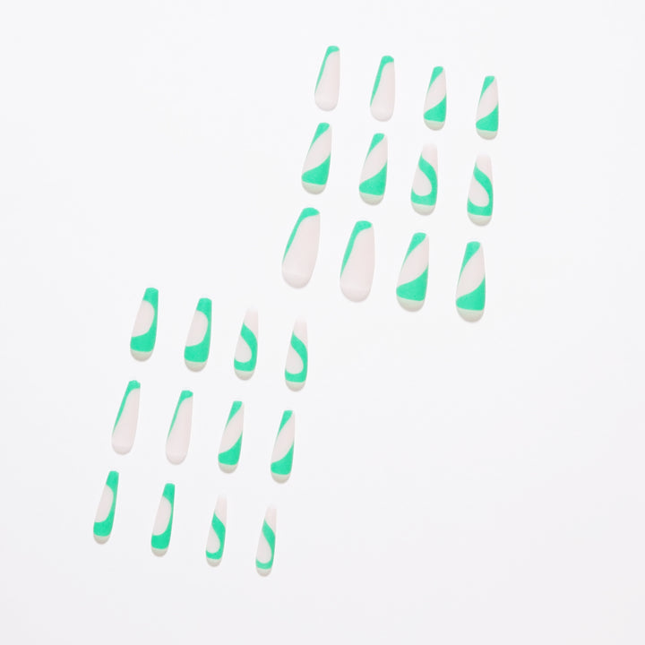 Artful nail art with modern French tip and colorful accents Bowlift
