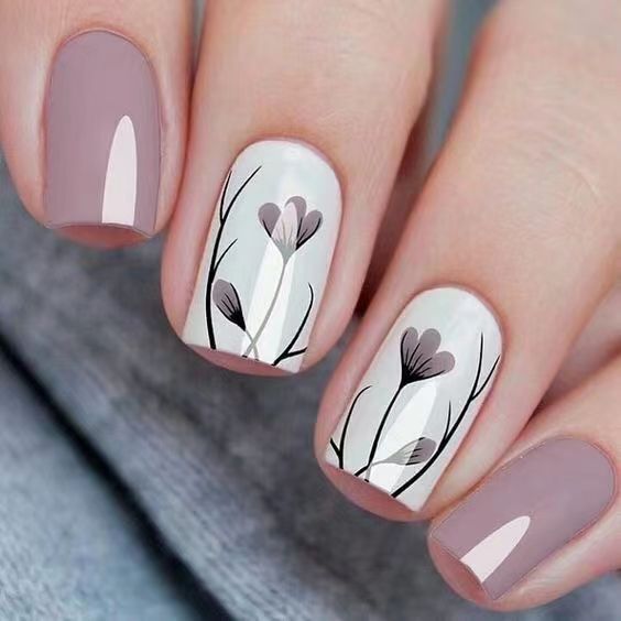 Floral Art Press-On Nail Set Bowlift