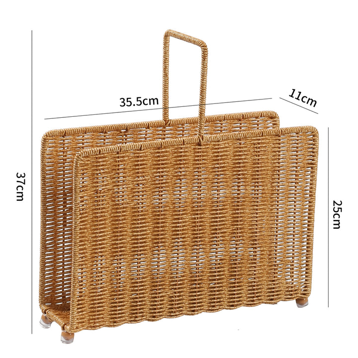 Unisex Handwoven Magazine Rack with Elegant Design Bowlift