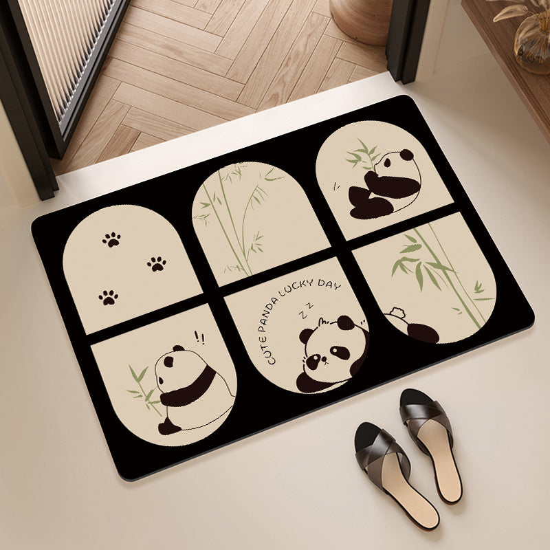 Playful Cartoon Dog-Themed Bath Mat Bowlift