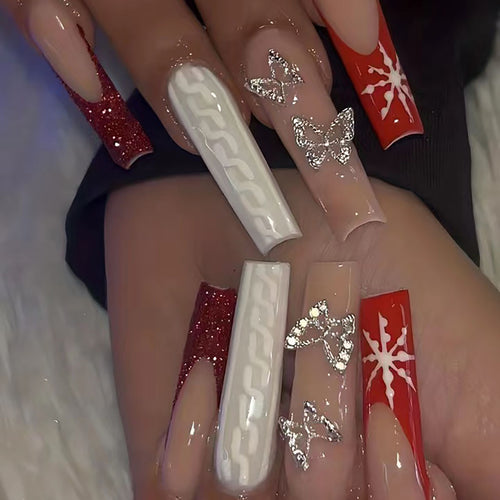 Decorative Glossy Press-On Nail Art Bowlift