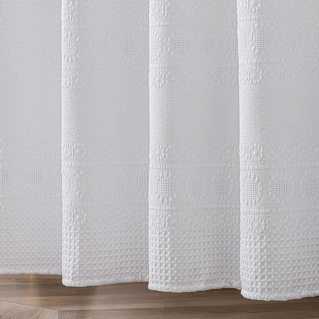 Textured Embossed Shower Curtain Bowlift