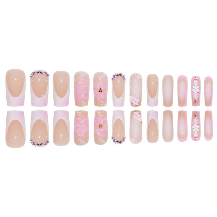 Decorative Floral Acrylic Nail Enhancements Bowlift
