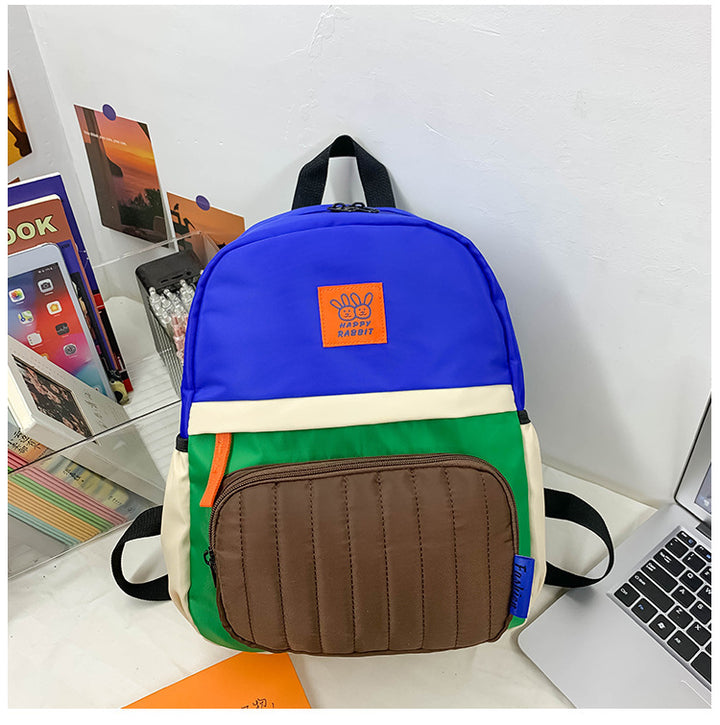 Color-Block Casual Backpack Bowlift