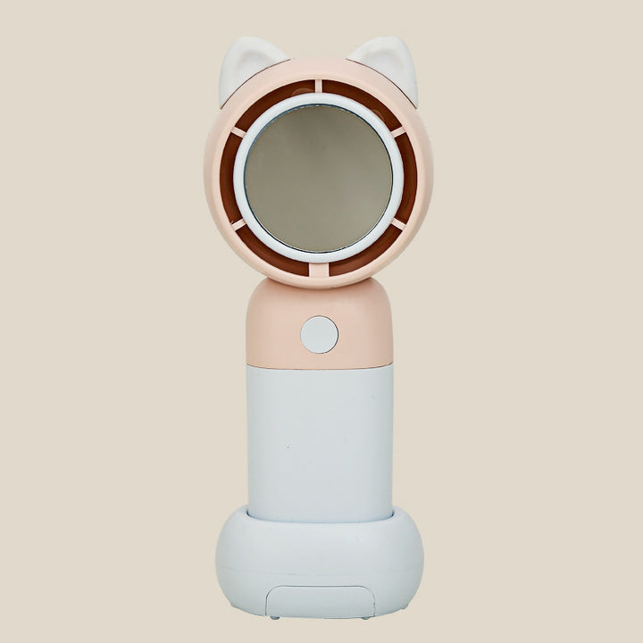 Women portable hand fan with cute cat ears design Bowlift
