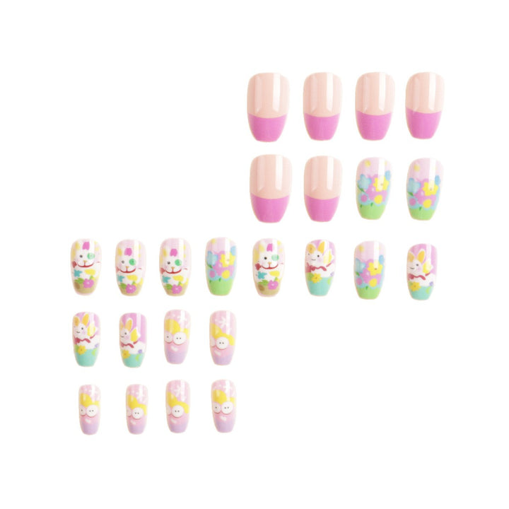 Artistic Spring-Themed Press-On Nail Art Bowlift