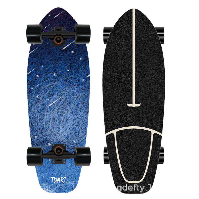 Artistic Lion Design Skateboard Bowlift