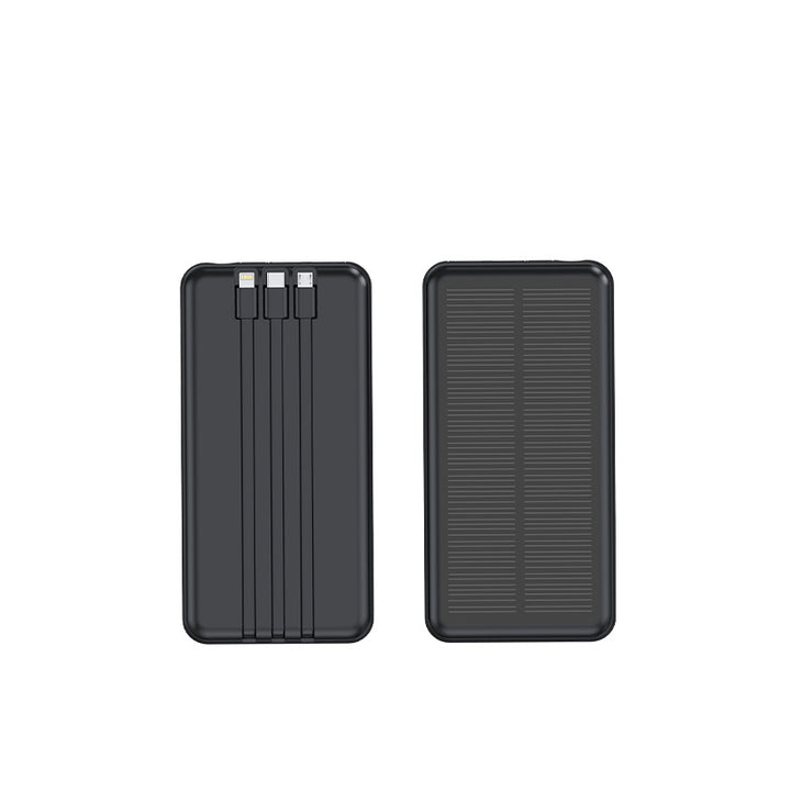 Solar Powerbank with Integrated Charging Cables Bowlift