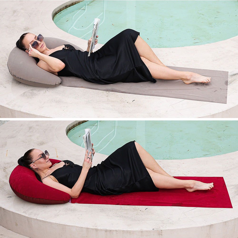 Women Inflatable Relax Lounger with Integrated Headrest Bowlift