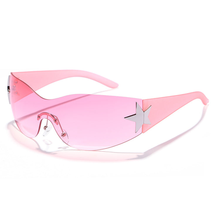 Women's futuristic design sunglasses with unique accents Bowlift