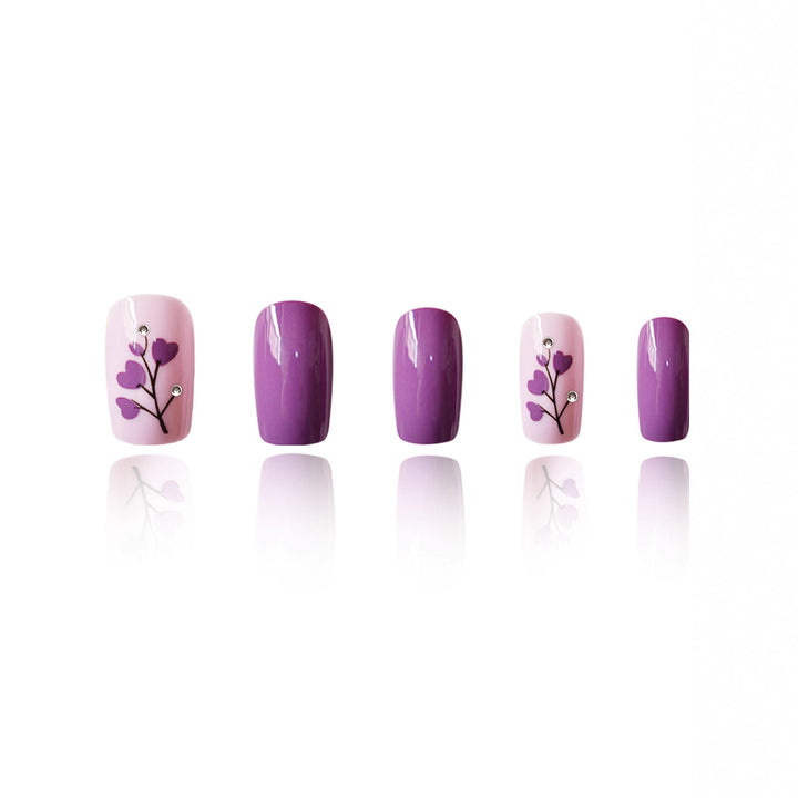 Floral Print Press-On Nail Art Bowlift