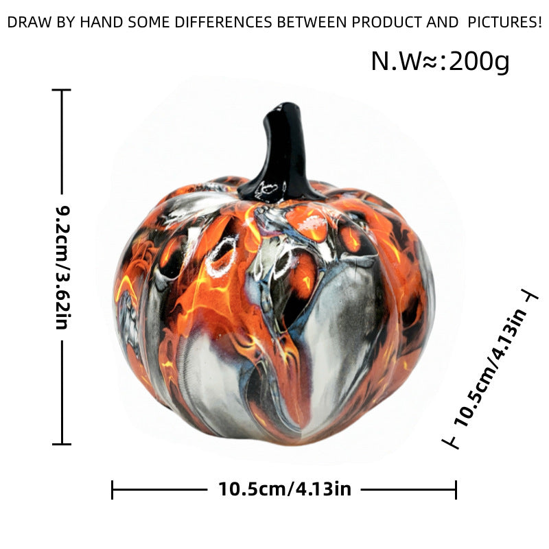 Artistic Halloween Pumpkin Figurine Bowlift