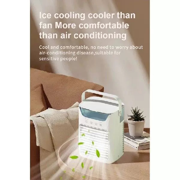 Unisex One Size USB Desktop Evaporative Cooler Humidifier with Top Fill Water Tank Adjustable Louvers and Touch Controls Bowlift