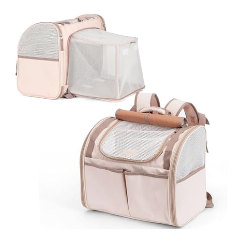 Pet Backpack with Ergonomic Carrying System and Breathable Mesh Inserts Bowlift