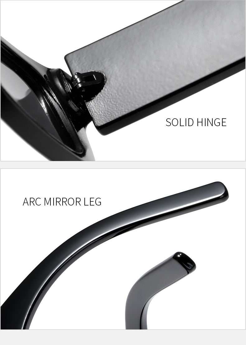 Women's fashionable rectangular sunglasses in innovative design Bowlift