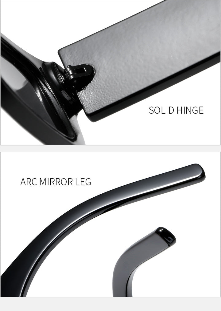 Women's fashionable rectangular sunglasses in innovative design Bowlift