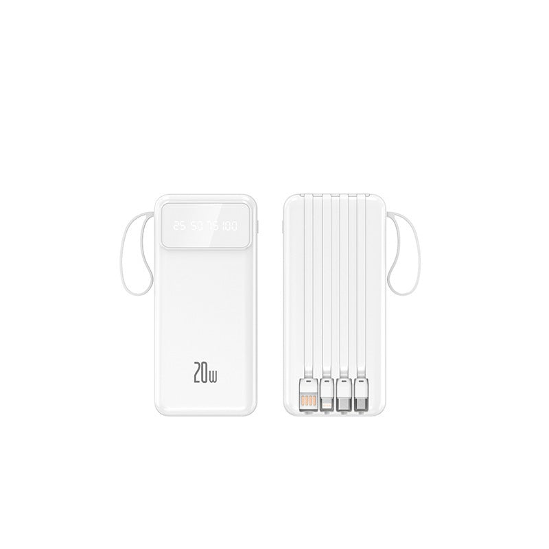Powerbank with integrated multifunctional charging cables and digital display Bowlift