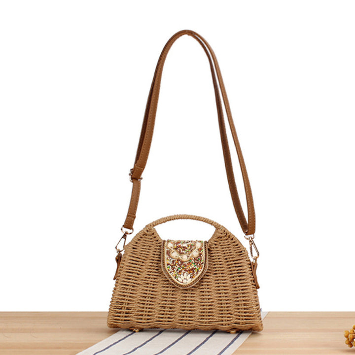 Elegant basket bag with unique closure Bowlift