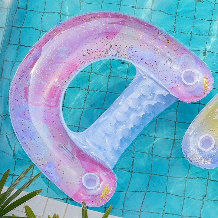 Inflatable Mermaid-Themed Pool Ride Bowlift