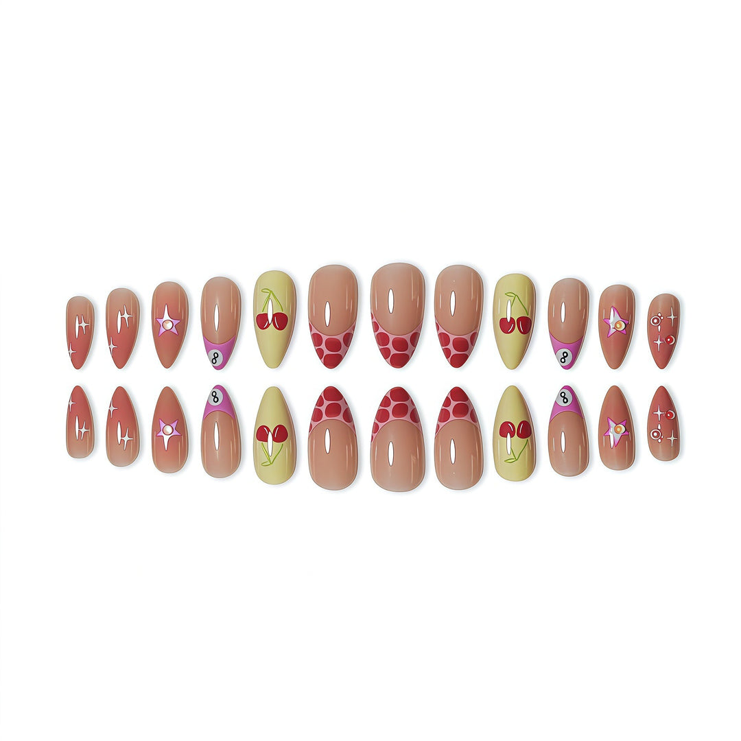 Artistic Fruit-Inspired Press-On Nail Art Bowlift