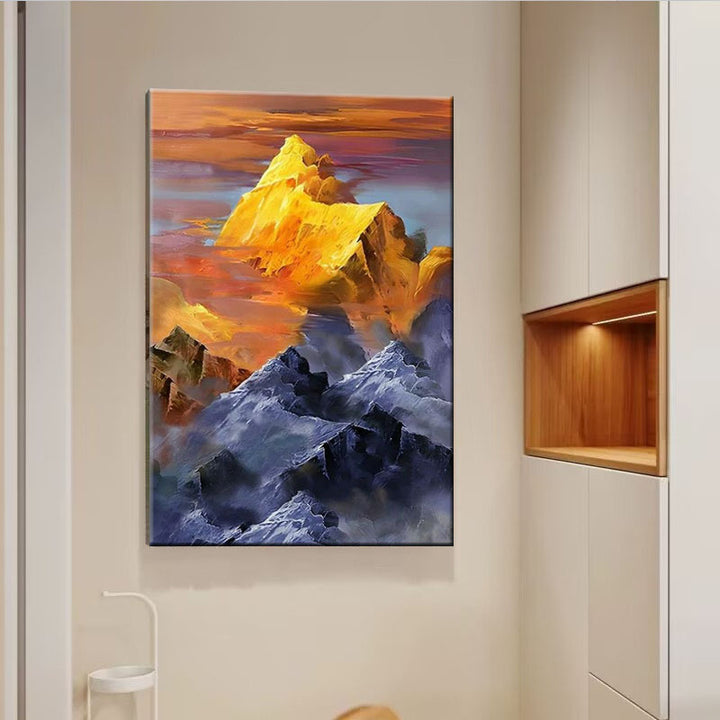 Abstract Mountain Landscape Canvas Art