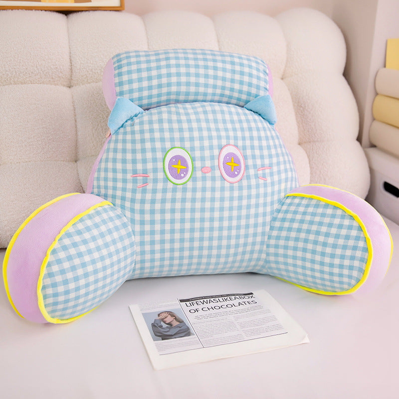 Funny plush back support pillow in cat design Bowlift