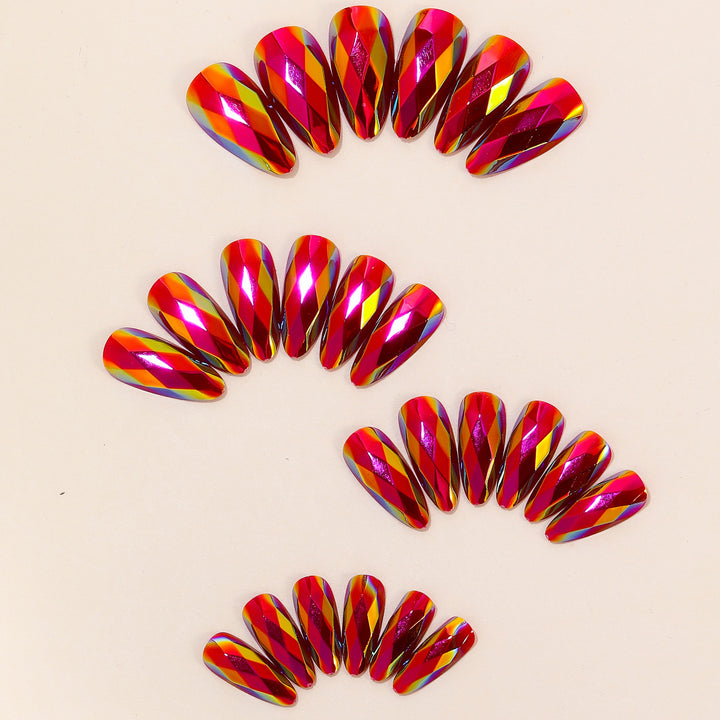 Artistic Faceted Nail Art Extensions Bowlift