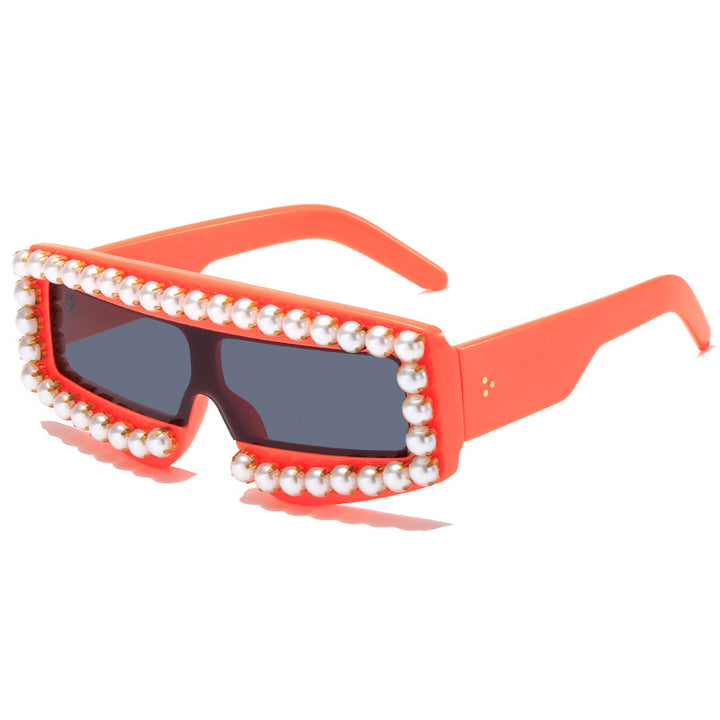Women's fashionable sunglasses with pearl appliqués Bowlift