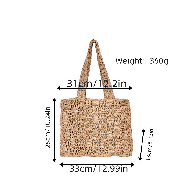 Braided Tote Bag Made of Natural Material Bowlift