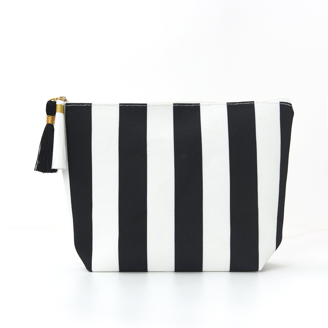 Cosmetic bag with sophisticated stripe pattern Bowlift