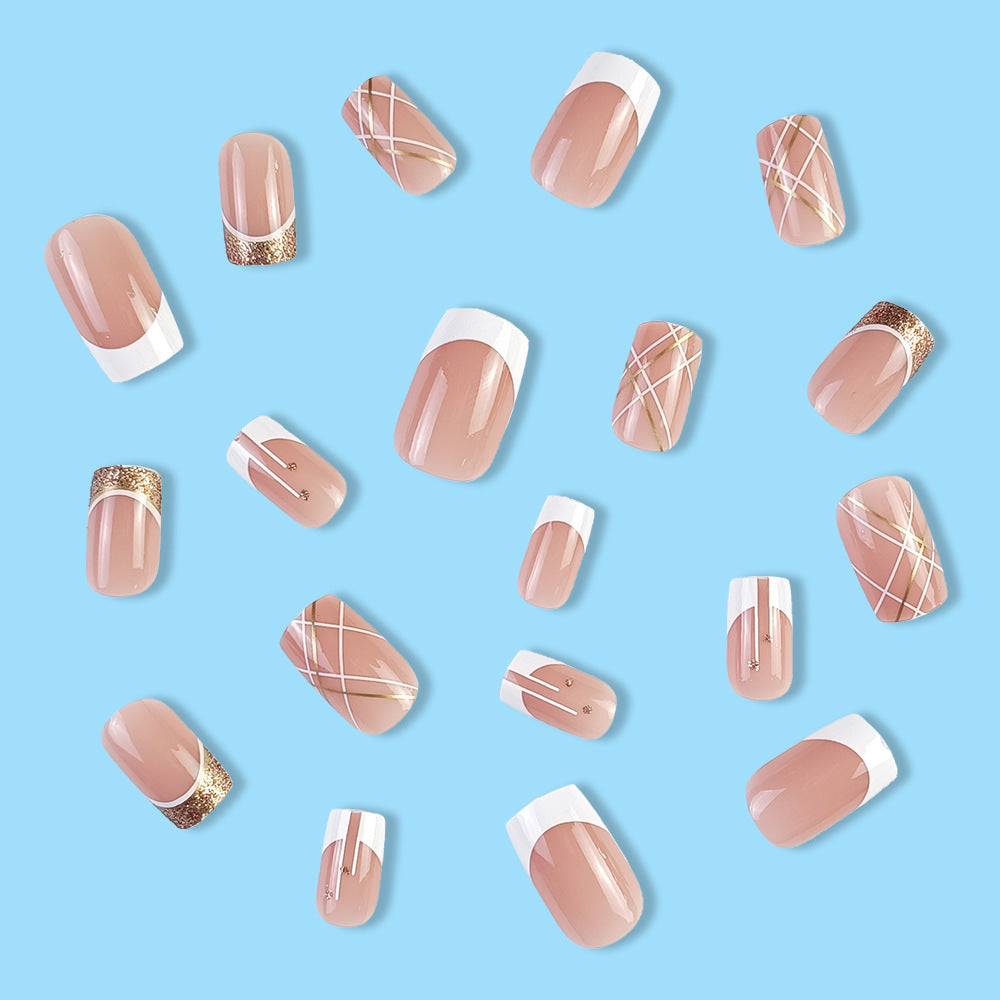Elegant French Tip Acrylic Nail Art Bowlift