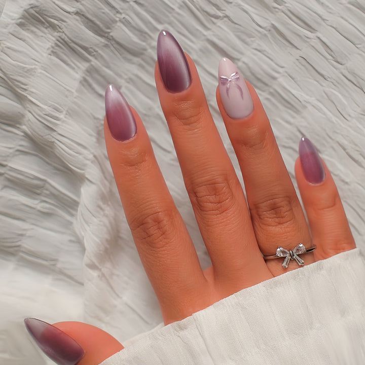 Elegant Ombre Acrylic Nail Extensions Bowlift