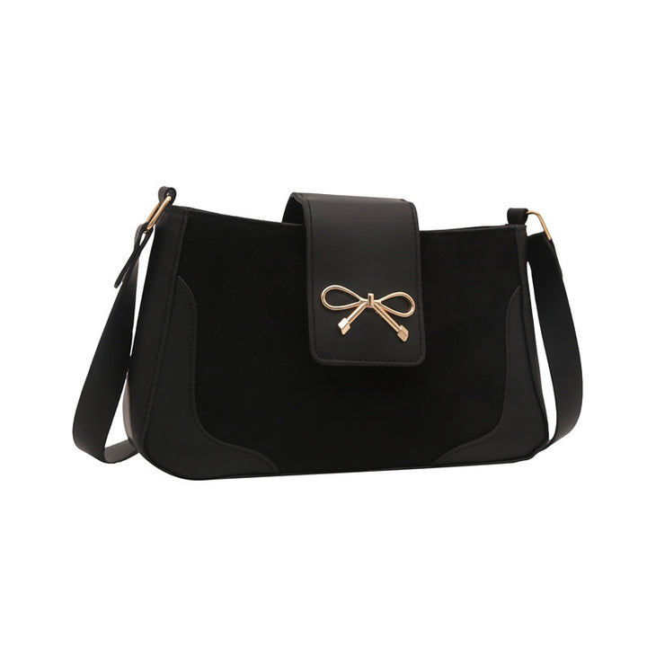 Stylish Faux Suede Handbag Bowlift