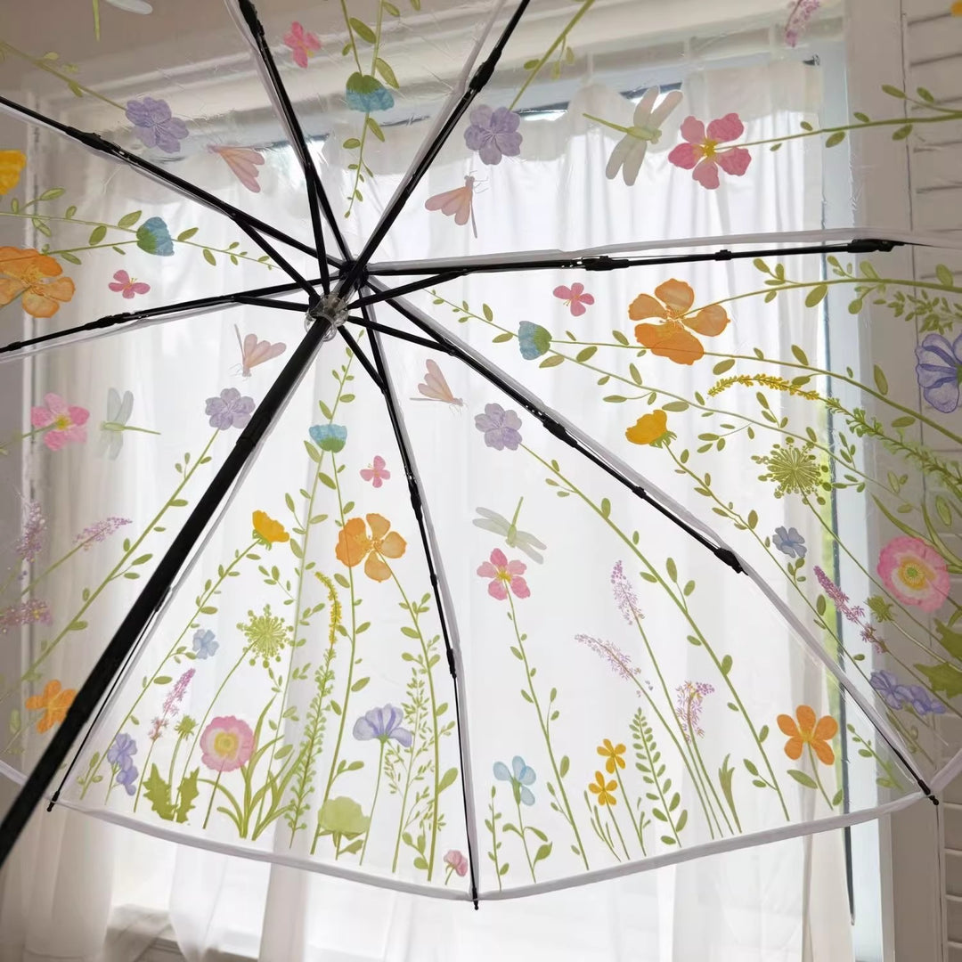 Women Floral Pattern Umbrella Bowlift