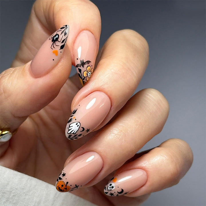 Artistic Themed Press-On Nail Design Bowlift